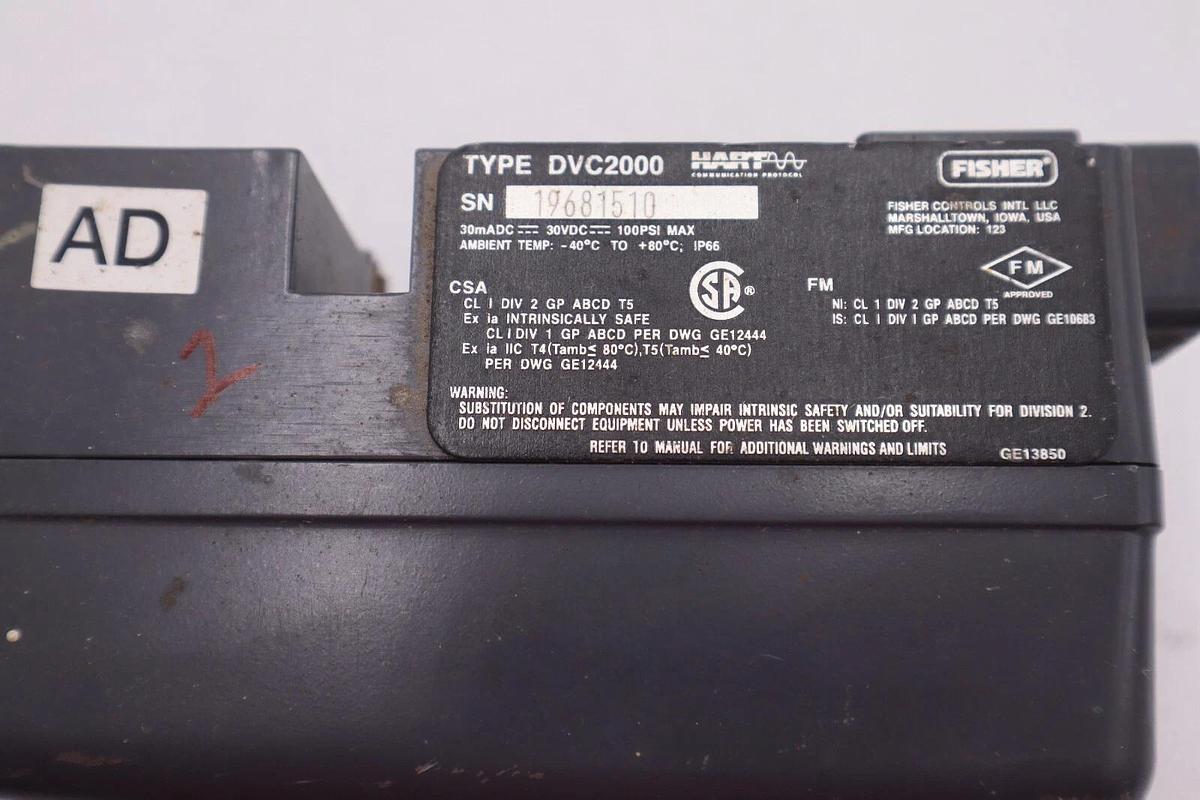 Used FISHER DVC 2000 FIELDVUE INSTRUMENTS STOCK K-207A