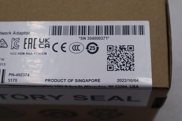 NEW Allen-Bradley 1734-AENT /C POINT I/O Ethernet Network Adaptor STOCK L-582C