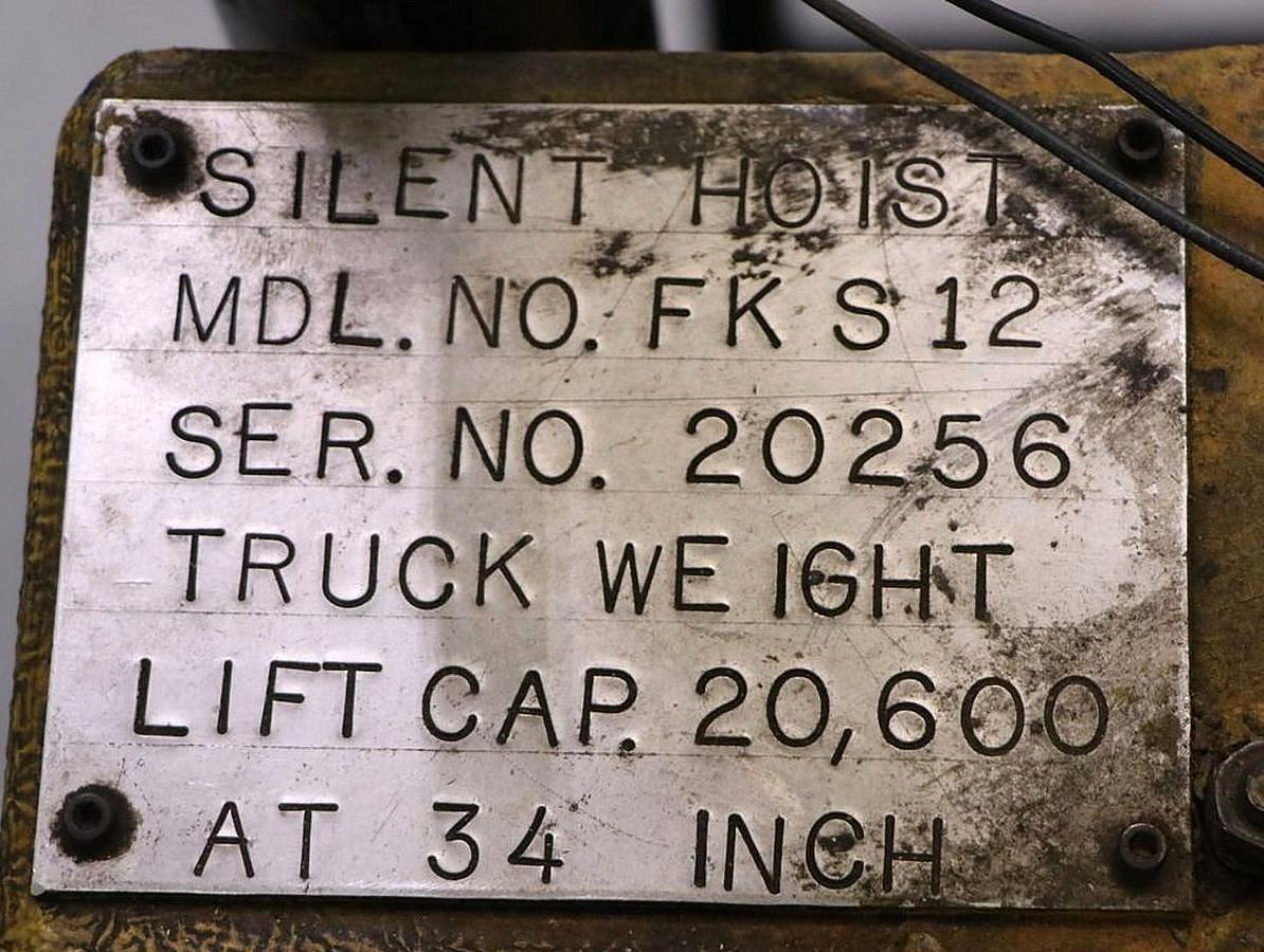 Used 20,000 LB. POUND SILENT HOIST MODEL FK S12 / FKS12 FORKLIFT WITH 4334 HOURS
