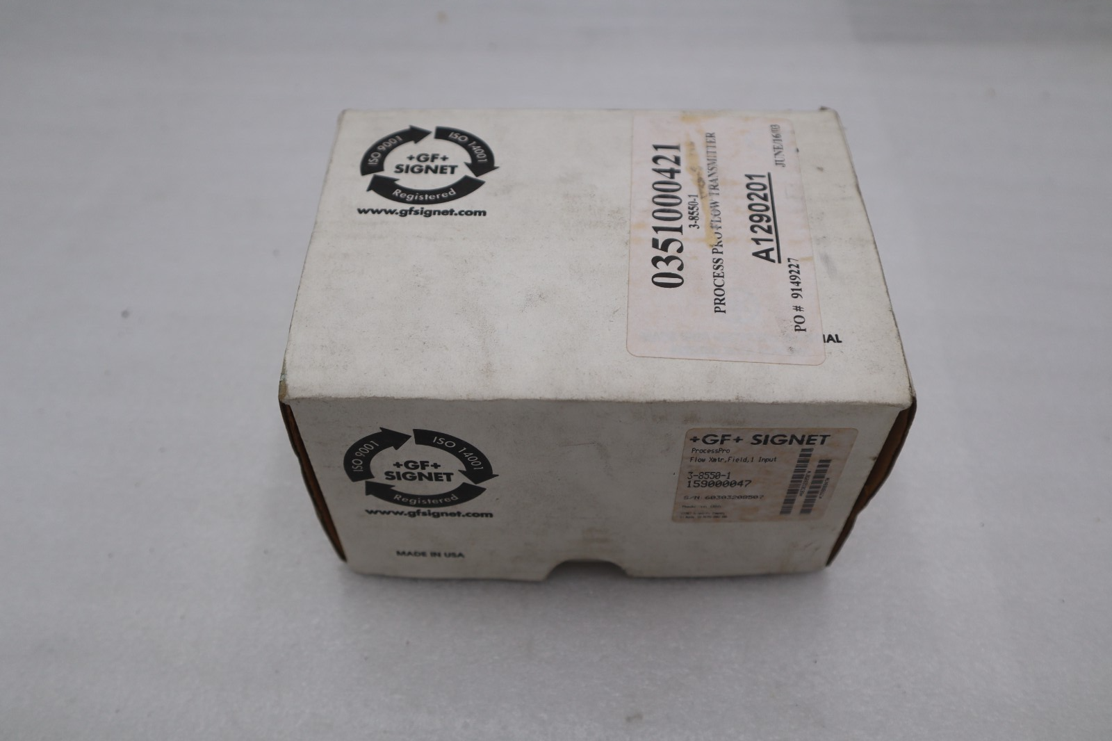 Used GEORGE FISCHER SIGNET 159000047 385501 PROCESS FLOW METER 3-8550-1 NEW #5581A
