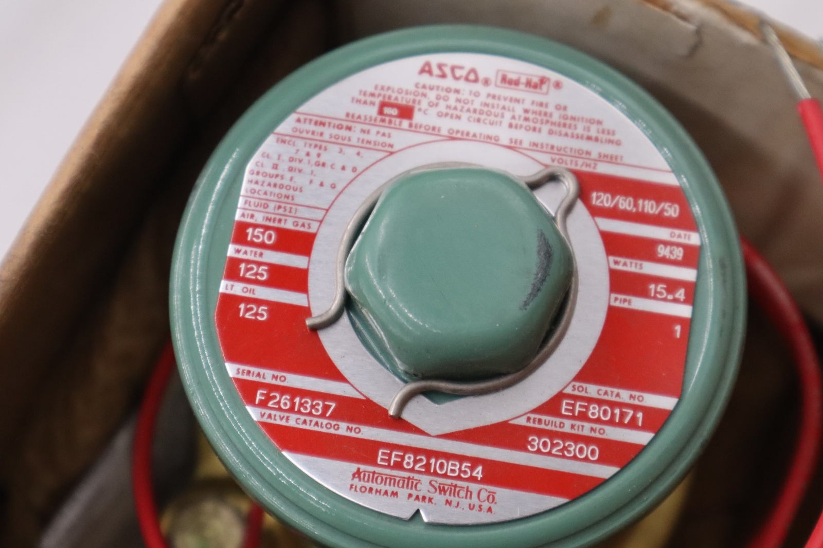 Used Asco Red-Hat, EF8210B54, Solenoid Valve NEW STOCK 1413D