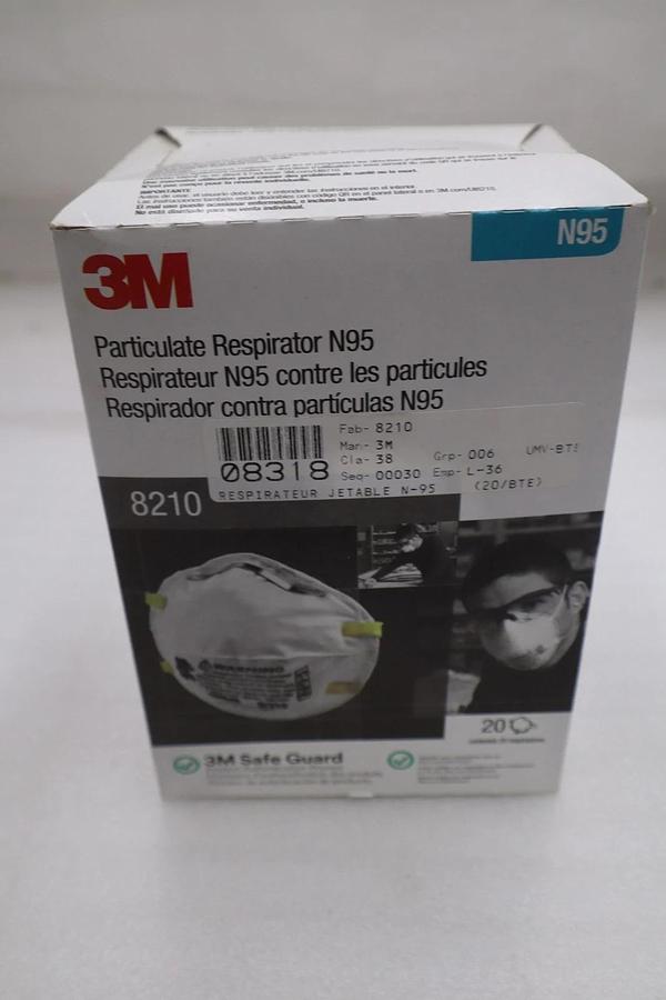 Used LOT OF 4 - Expired 3M 8210 N95 Particulate Respirator Face Mask - STOCK SGF103