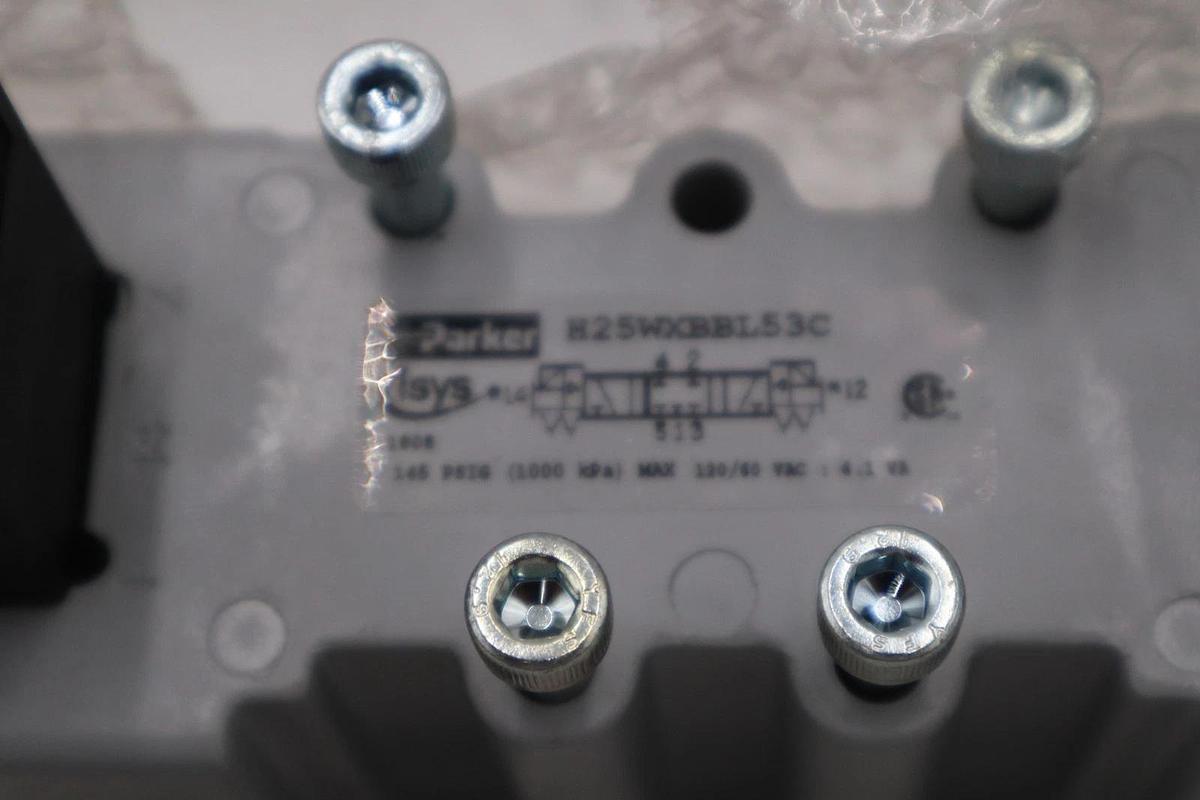 NEW OPEN BOX Parker H25WXBBL53C Double Solenoid Valve STOCK CC216
