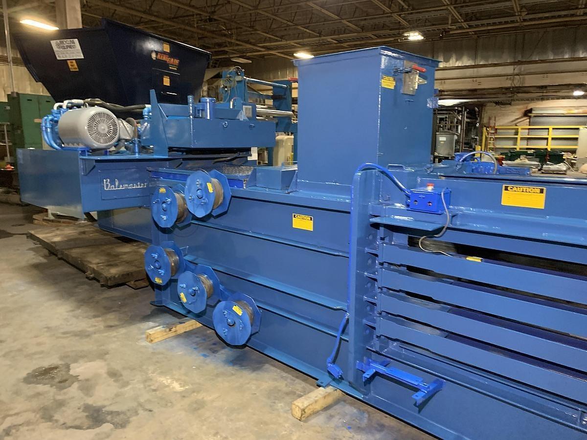 Used BALEMASTER HORITZONTAL AUTO TIE BALER 44100GL-10 TWIN 50 HP MOTORS 10" CYLINDER