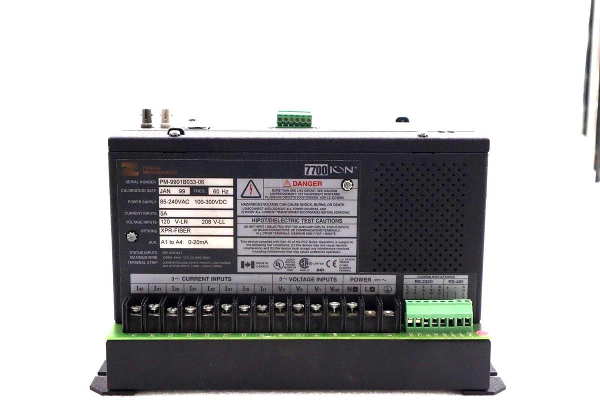 Used POWER MEASUREMENT 9901B03306 7700 ION 85-240VAC STOCK #L-429
