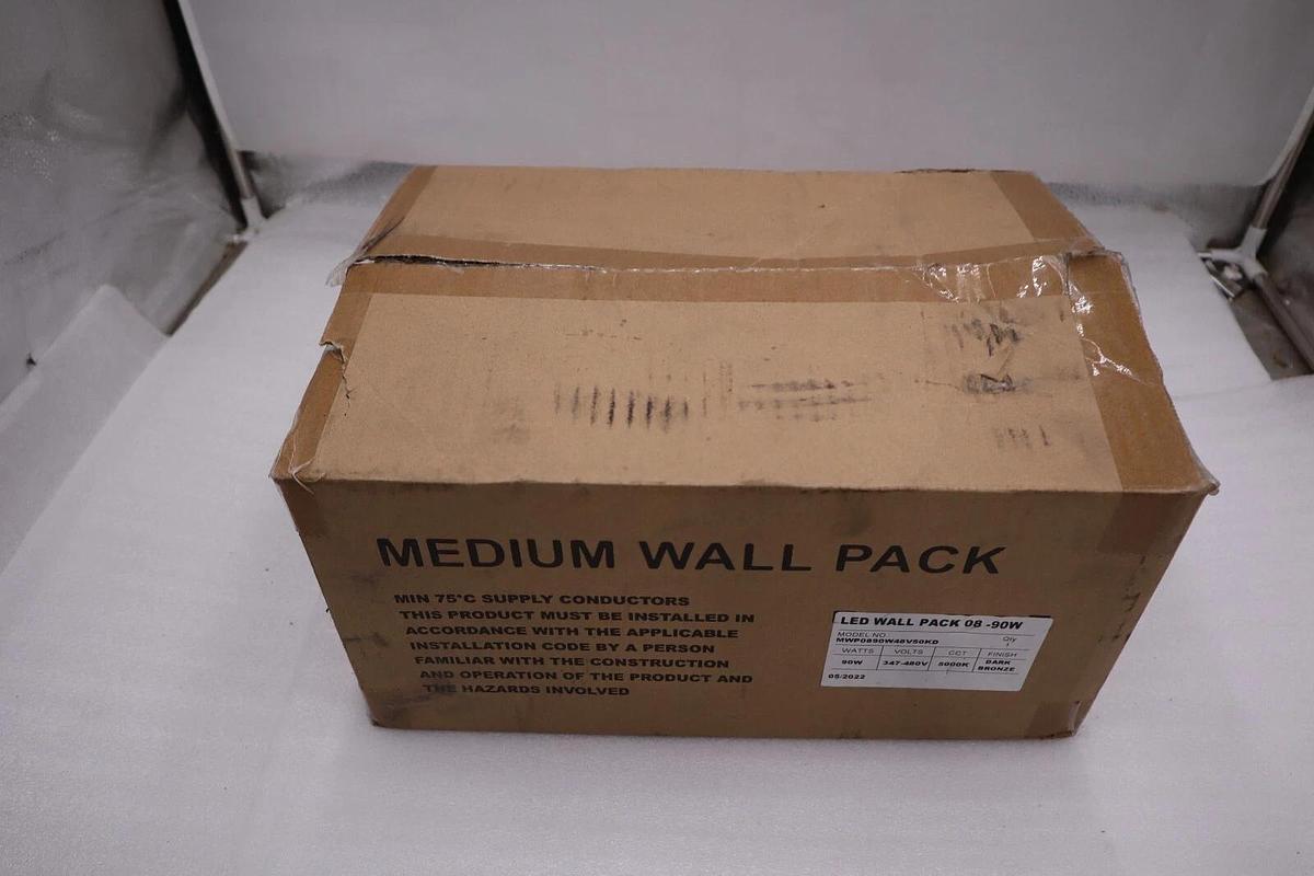 Used LED Medium Wall Pack 90W - 5000K - DARK BRONZE - MWP-0890W48V50KD STOCK H353