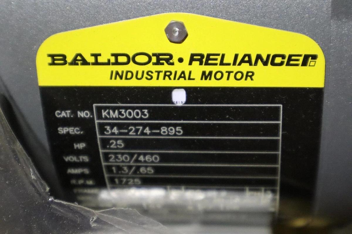 NEW OPEN BOX BALDOR KM3003 34-274-895 230/460V 1.3/.65A MOTOR STOCK S-73