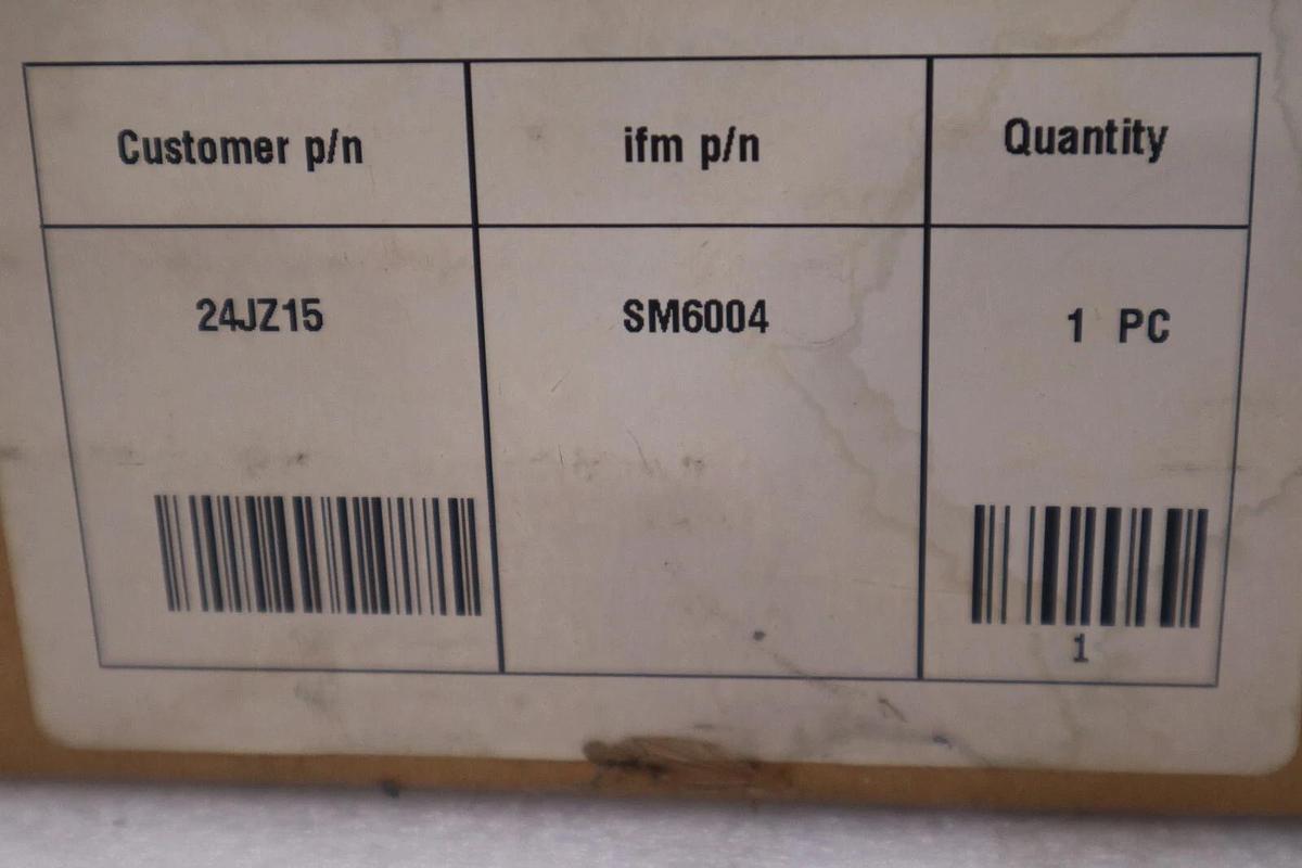 Used IFM ELECTRONIC GMBH SM6004 MAGNETIC FLOW METER NEW IN BOX STOCK H20A