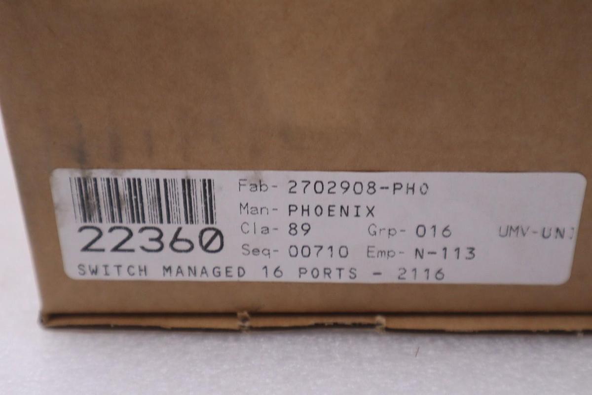 PHOENIX CONTACT FL SWITCH 2116 ETHERNET SWITCH - NEW SEALED - STOCK GF1060