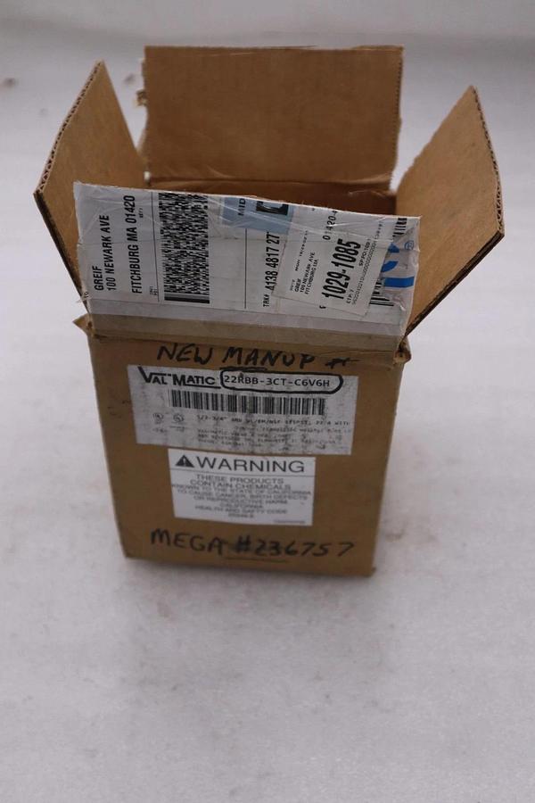Val Matic Check Valve 22RBB-3CT-C6V6H 1/2-3/4" Flanged Valve 175PSI NEW #2081B