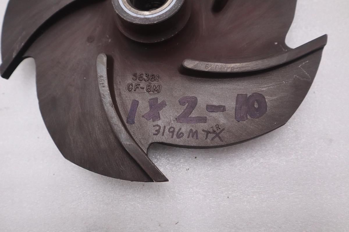 Used Goulds 56381 Impeller 5 Vein 1X2-10 CF8M 316 Stainless Steel 3196 - STOCK G420B