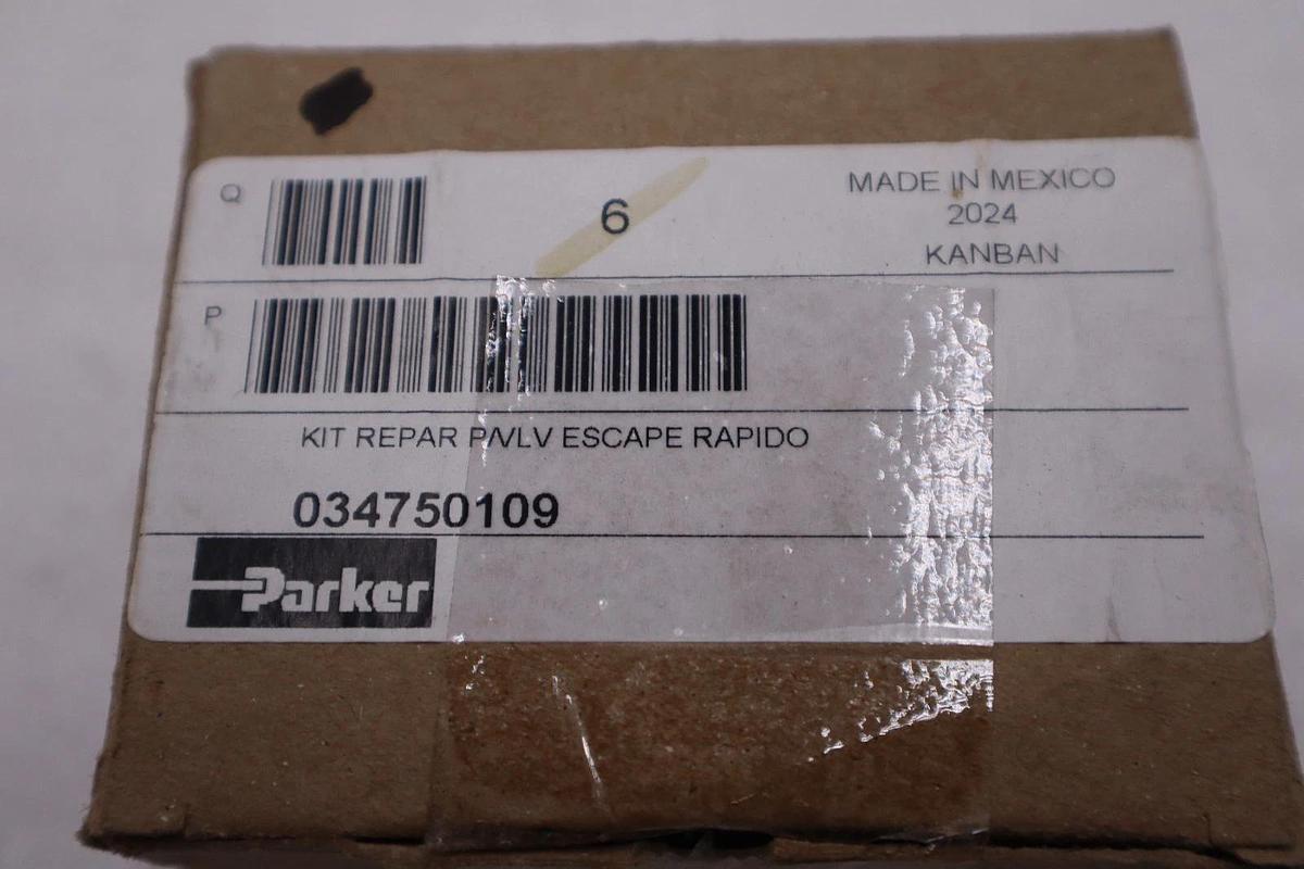 Used BOX OF 6 - PARKER 034750109 KIT REPAIR P/VALVE ESCAPE - STOCK GF156A