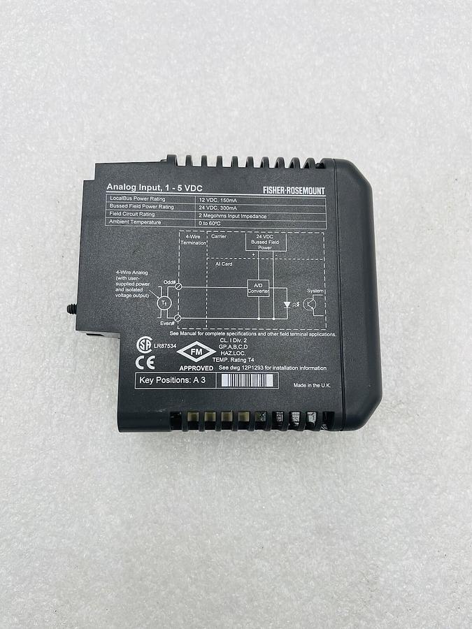 Used EMERSON DELTAV KJ3002X1-BD1 ANALOG INPUT 1-5 VDC #K-2591