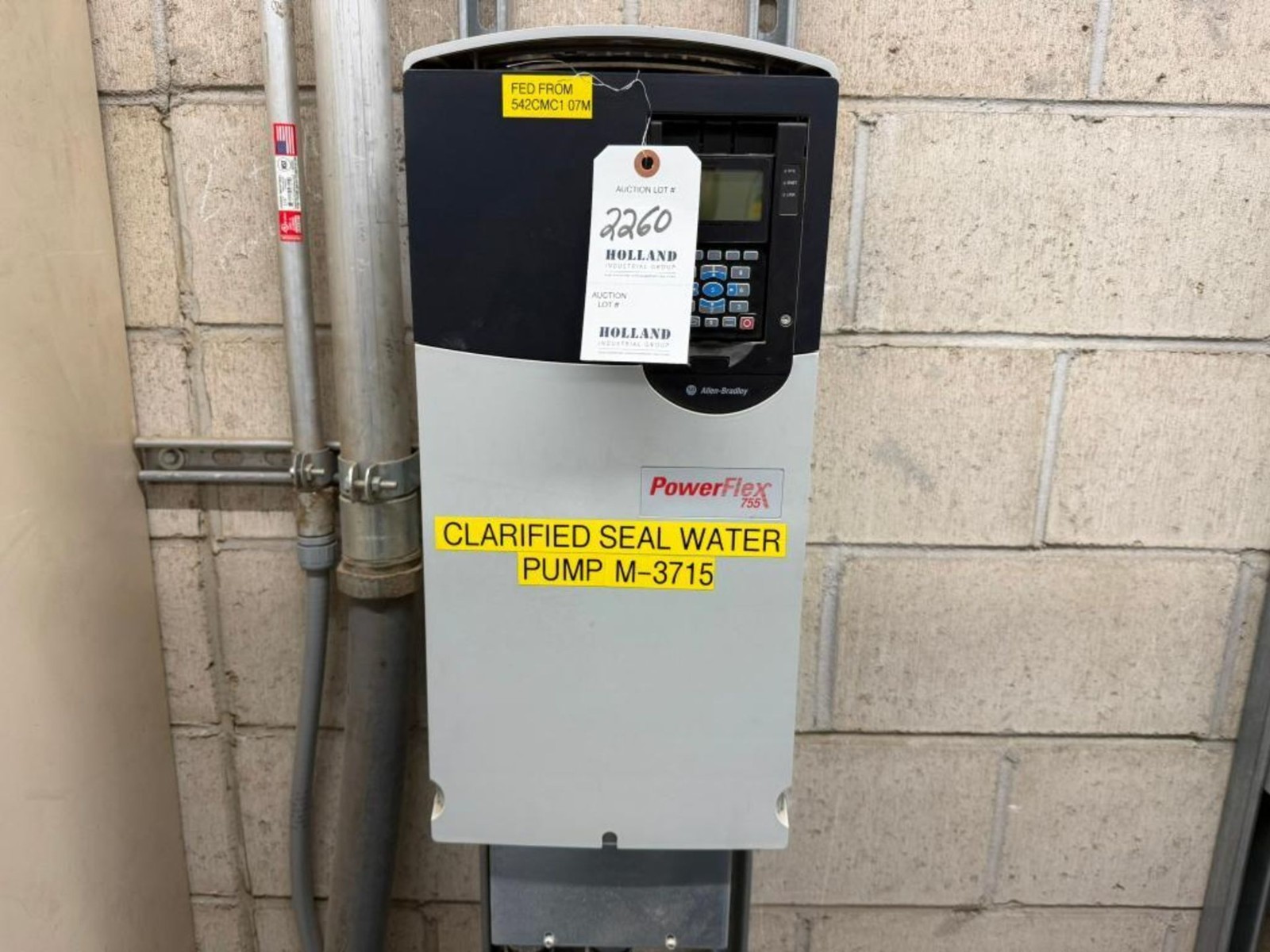 Used 50 HP ALLEN BRADLEY POWERFLEX 755 DRIVE CAT. 20G11NE052AA0NNNNN 600V