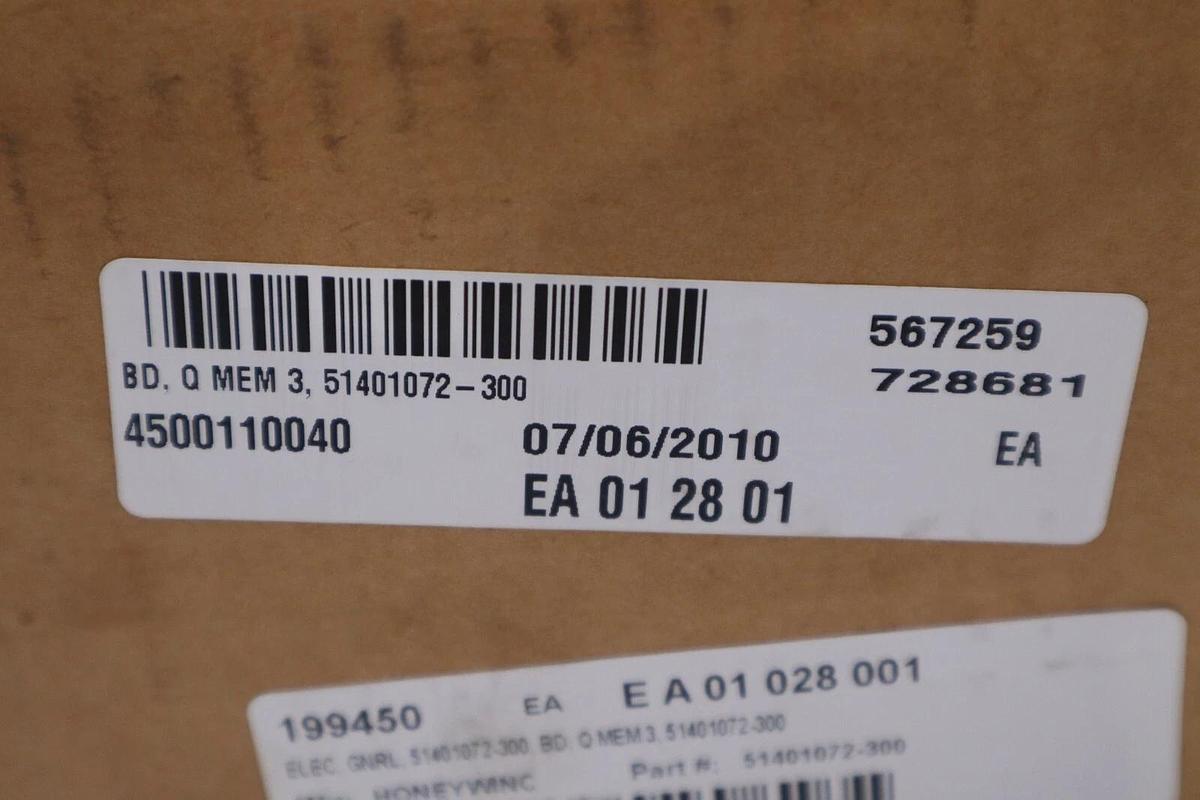 NEW OPEN BOX HONEYWELL TDC3000 51401072-300 QMEM-3 51401072300 STOCK G586