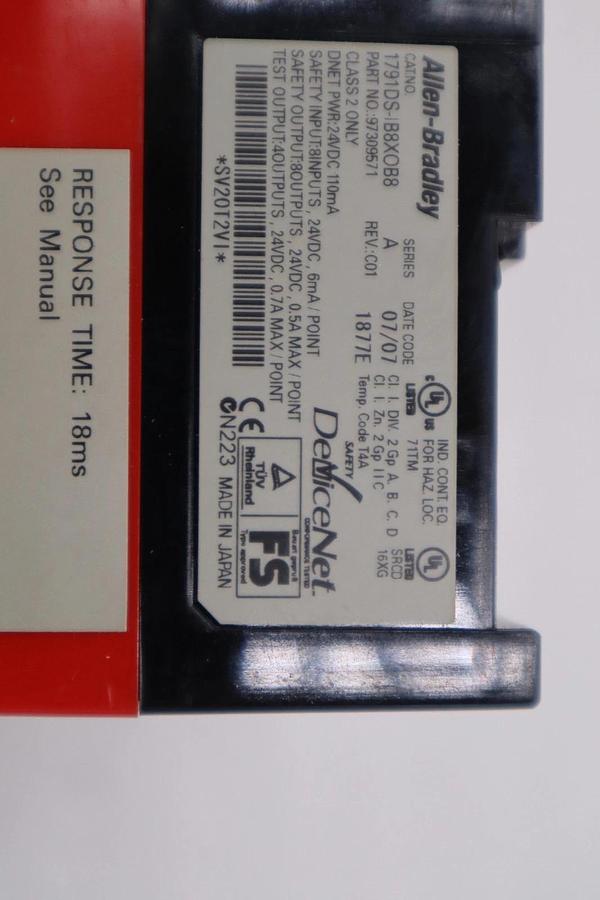 Used AB ALLEN BRADLEY 1791DS-IB8X0B8 I/O MODULE STOCK H1814