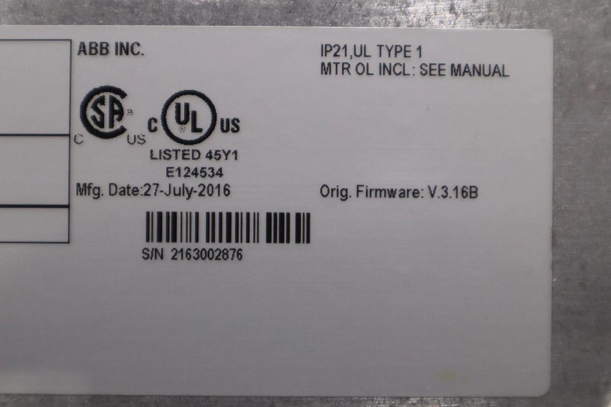 Used ASEA BROWN BOVERI ACS550-U1-09A0-6 / ACS550U109A06 - STOCK GF361