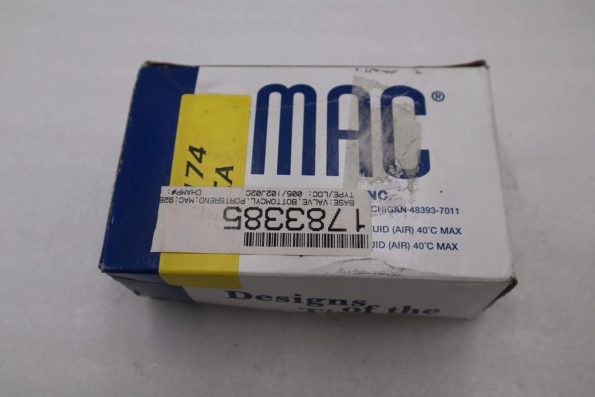 MAC 92B-000-BP2=1705 / 92B-000-BP2 SOLENOID VALVE MANIFOLD BASE STOCK H801A