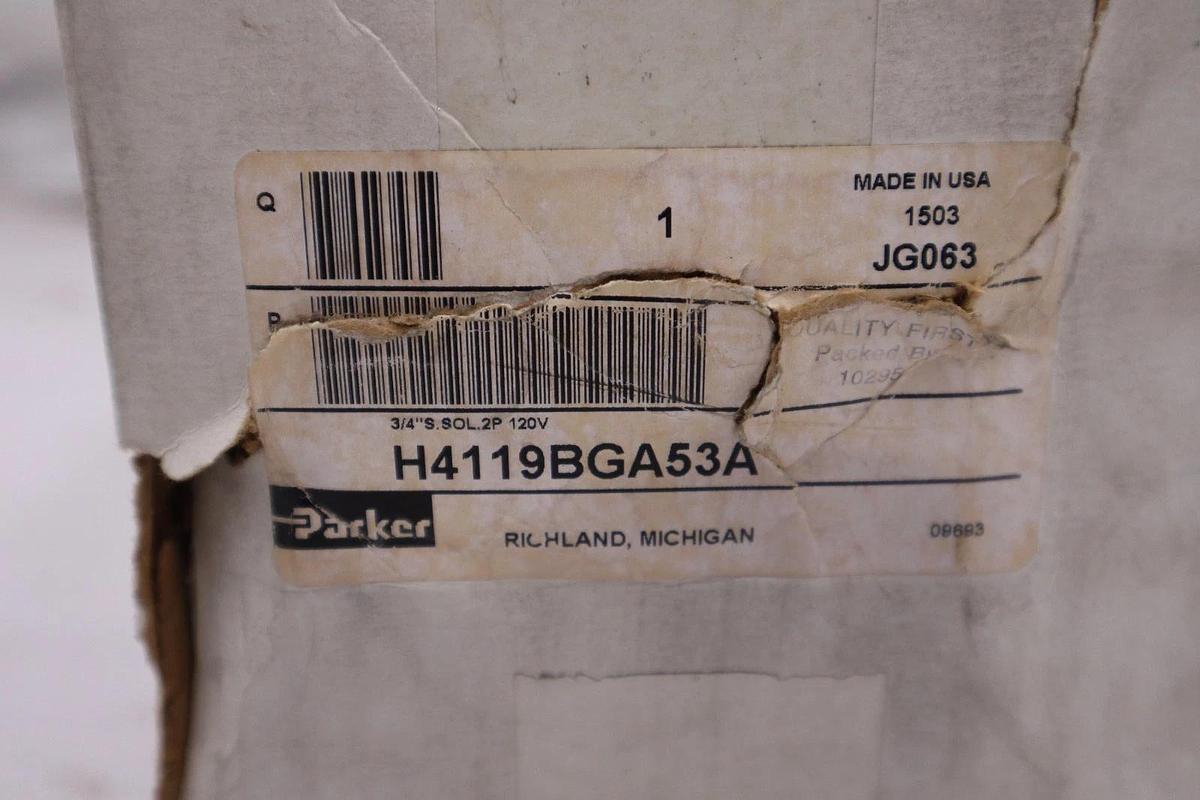 Used Parker H4119BGA53A Pneumatic Valve 150 PSI 120V - STOCK GF-333
