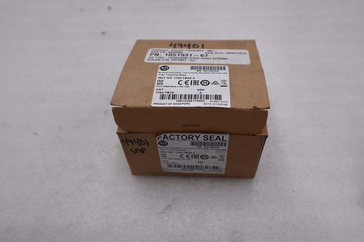 Used ALLEN BRADLEY AB 1794-TB3S SER A FLEX I/O Terminal Base Unit 1794TB3S STK GF1174