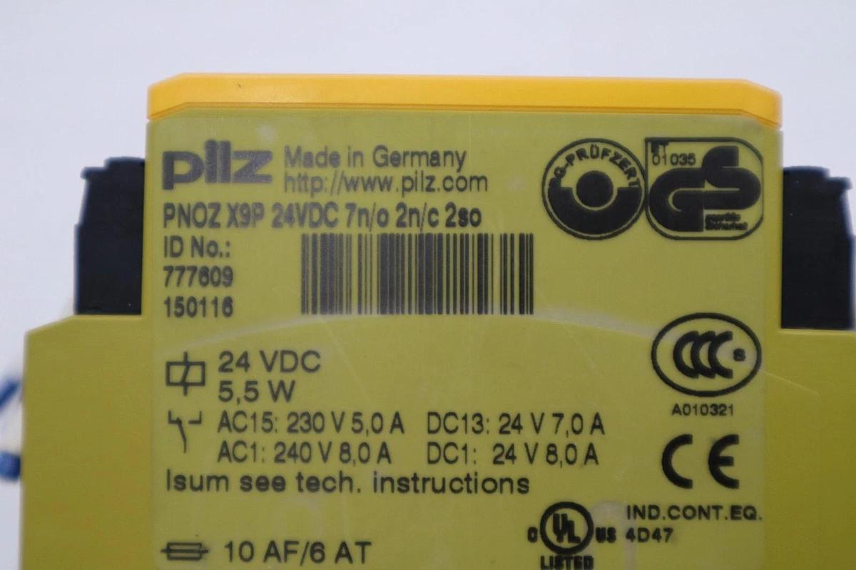 Used PNOZ X9P PILZ 24VDC SAFETY RELAY, PNOZX9P STOCK H1751