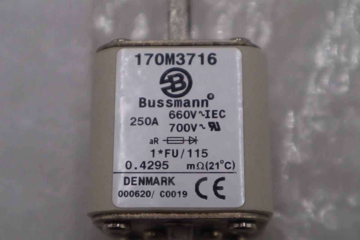 Used BUSSMANN 170M3716, High Speed Fuse, 250AMP FREE SHIPPING NEW #G932A