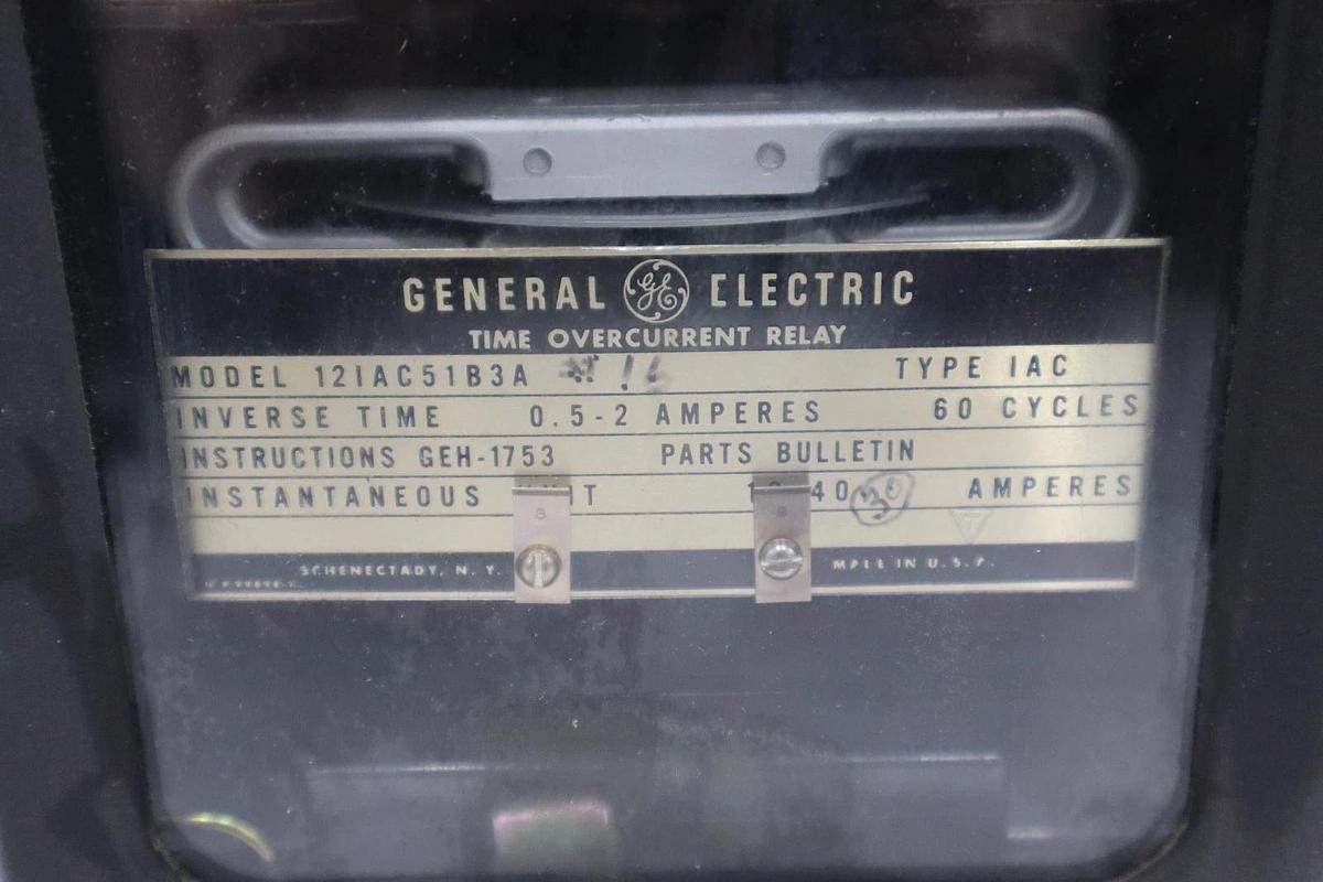 Refurbished General Electric 12IAC51B3A Time Overcurrent Relay - STOCK GF172