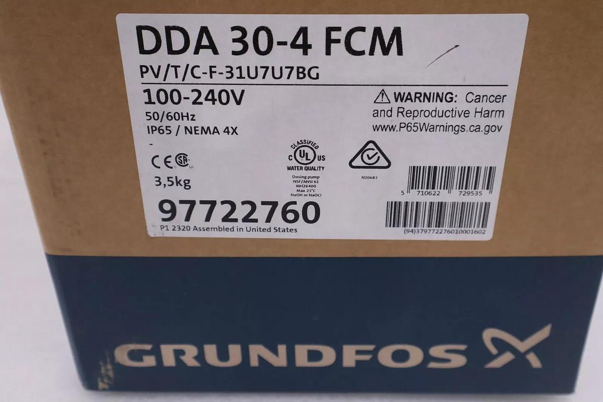 NEW Grundfos DDA 30-4 FCM / PV/T/C-F-31U7U7BG Chemical Dosing Pump #G94A
