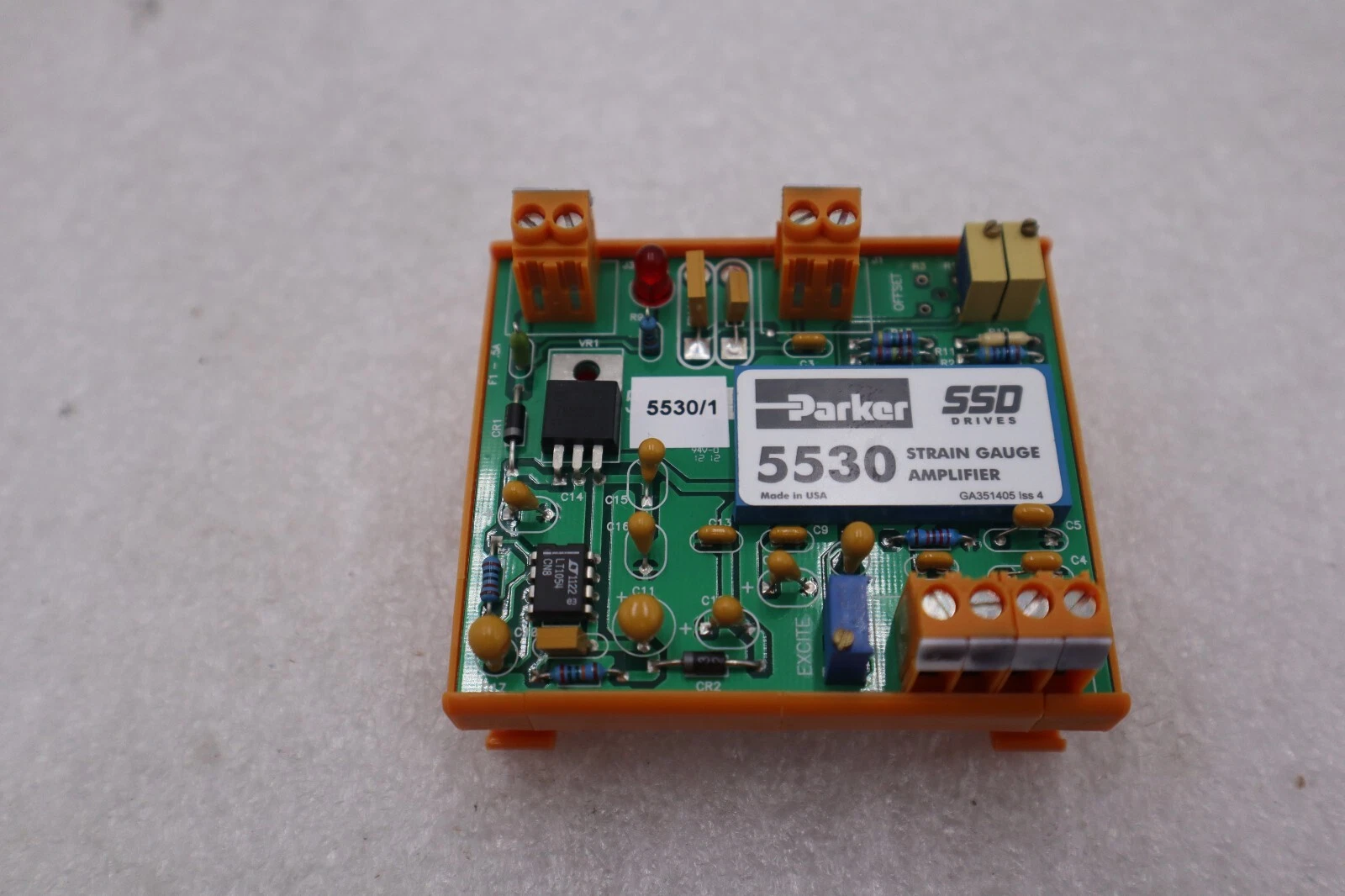 Used NEW PARKER PART 5530/1 STAIN GAUGE AMPLIFIER SSD DRIVES PART STOCK K-2594-B