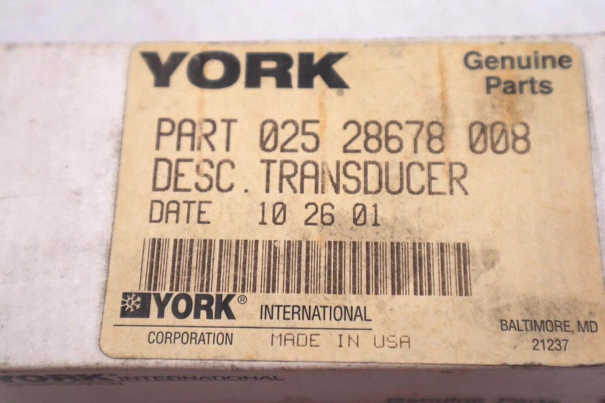 Used YORK 025-28678-008 DESC TRANSDUCER STOCK #K-2311