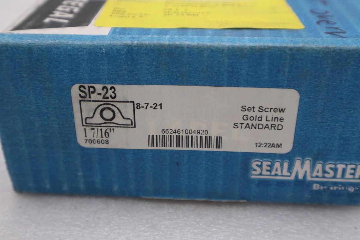 Used Seal Master - SP-23 - 1-7/16 Bore - Pillow Block Bearing - NEW STOCK 5617CC