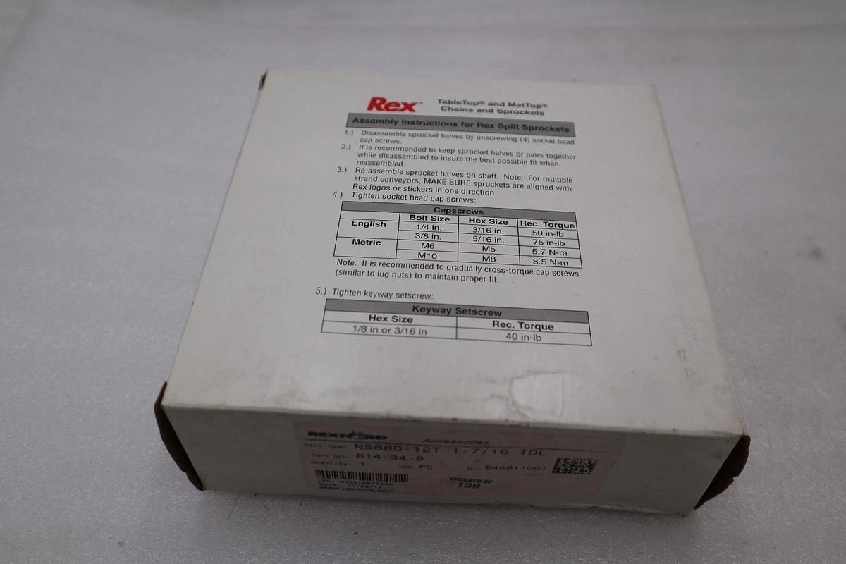 Used NEW REXNORD NS880-12T 1-7/16 IDL SPROCKET STOCK H1562