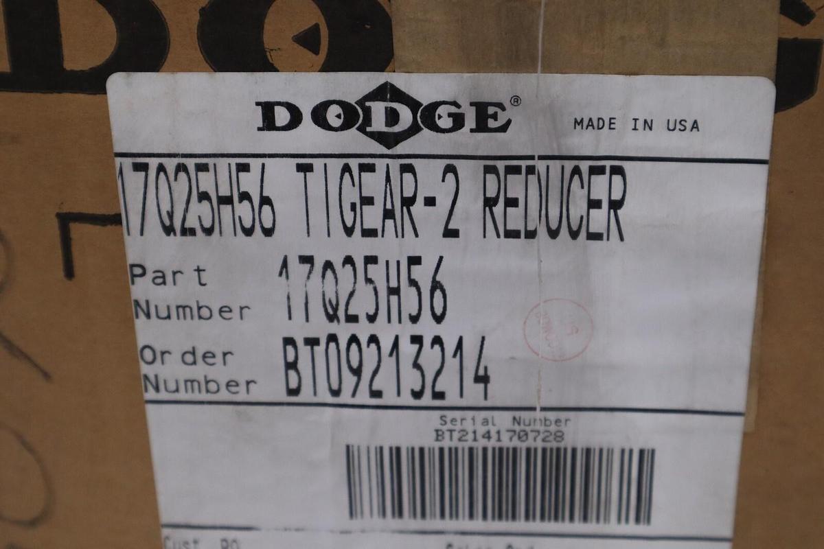Used NEW IN BOX DODGE 17Q25H56 TIGEAR-2 REDUCER GEARBOX STOCK H764