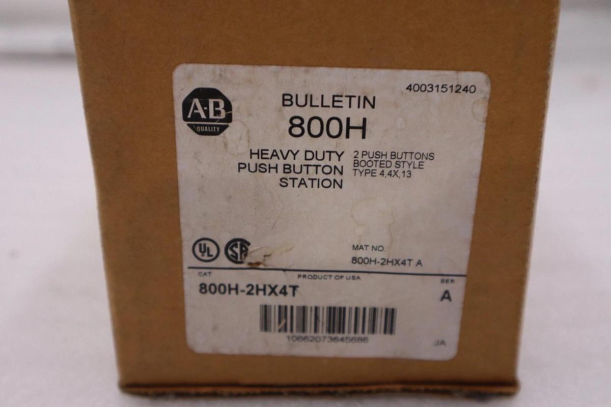 Used NEW ALLEN BRADLEY 800H-2HX4T 800T/H ASSEMBLED STATION TWO FLUSH STOCK H127
