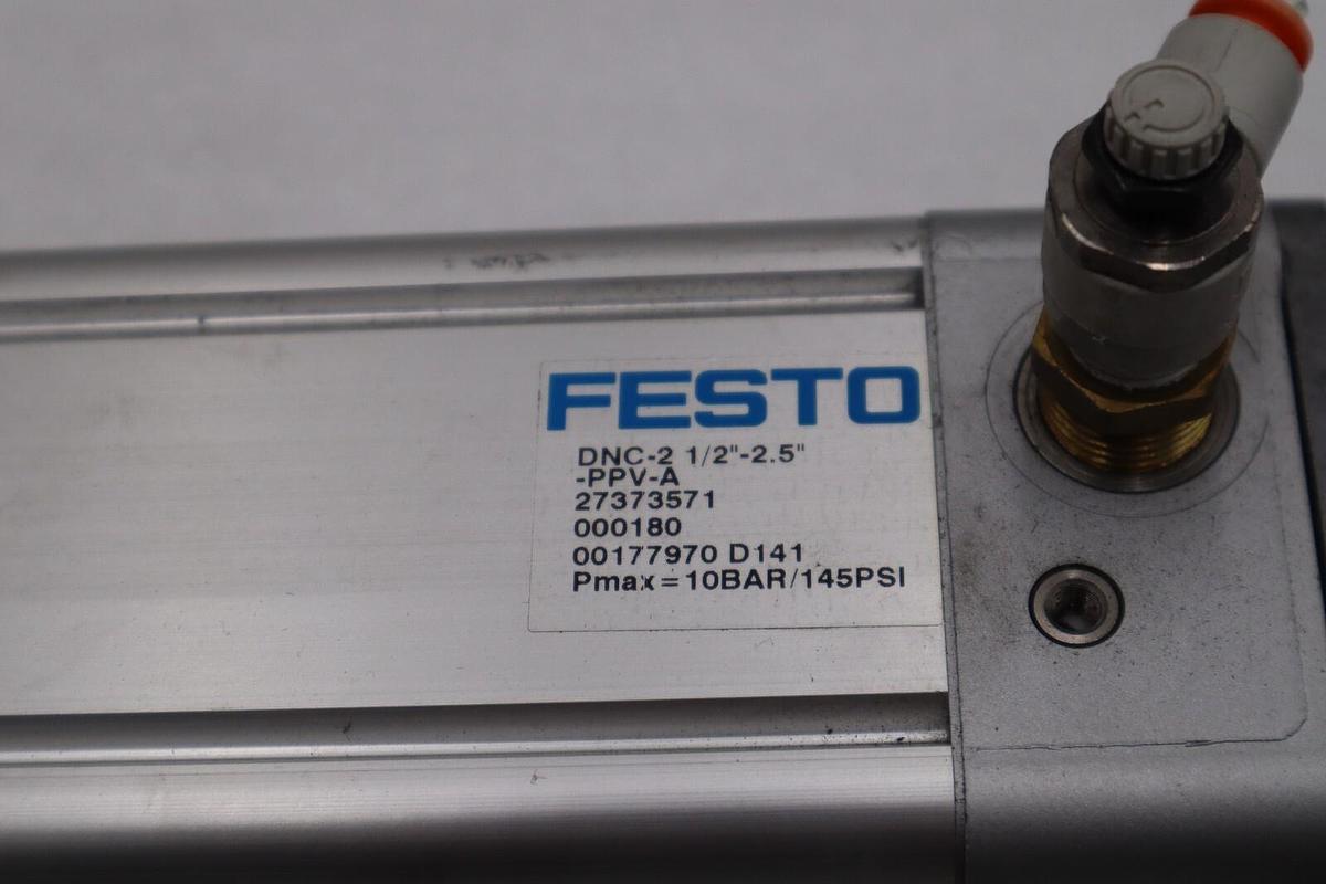 Used Festo Pneumatic Cylinder DNC-2 1/2"-2.5"-PPV-A limit switch STOCK 1395C