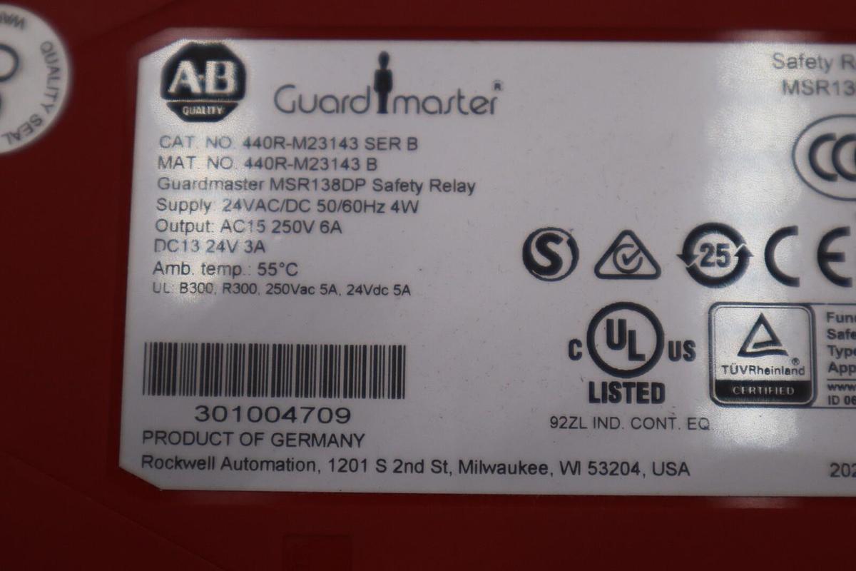 Used New Allen Bradley 440R-N23132 SER C Safety Relay GuardMaster MSR127TP STK L-241C