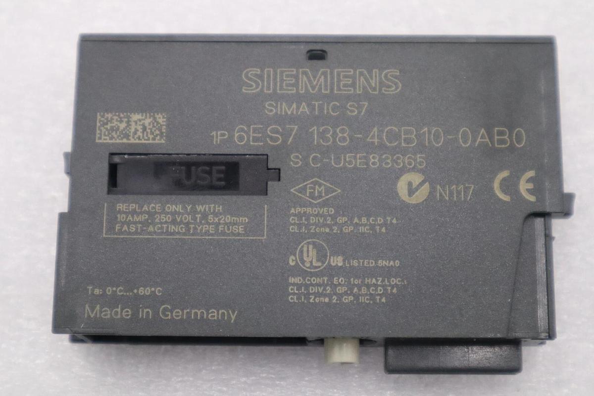 Used LOT OF 2 - Siemens 6ES7 138-4CB10-0AB0 Simatic S7 Power Module STOCK L-346-C