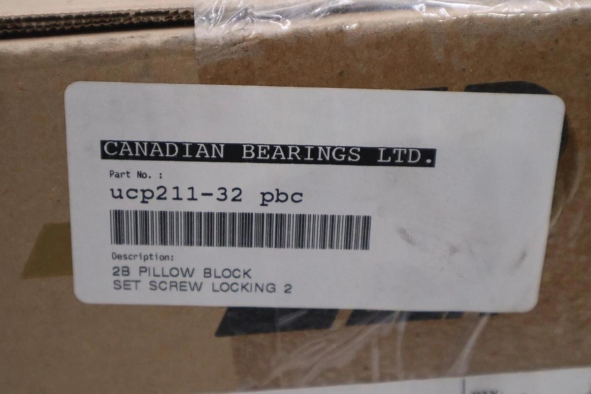 BOX OF 4 - PEER UCP211-32 Solid Base Pillow Block Bearing 2" Bore STOCK 800D