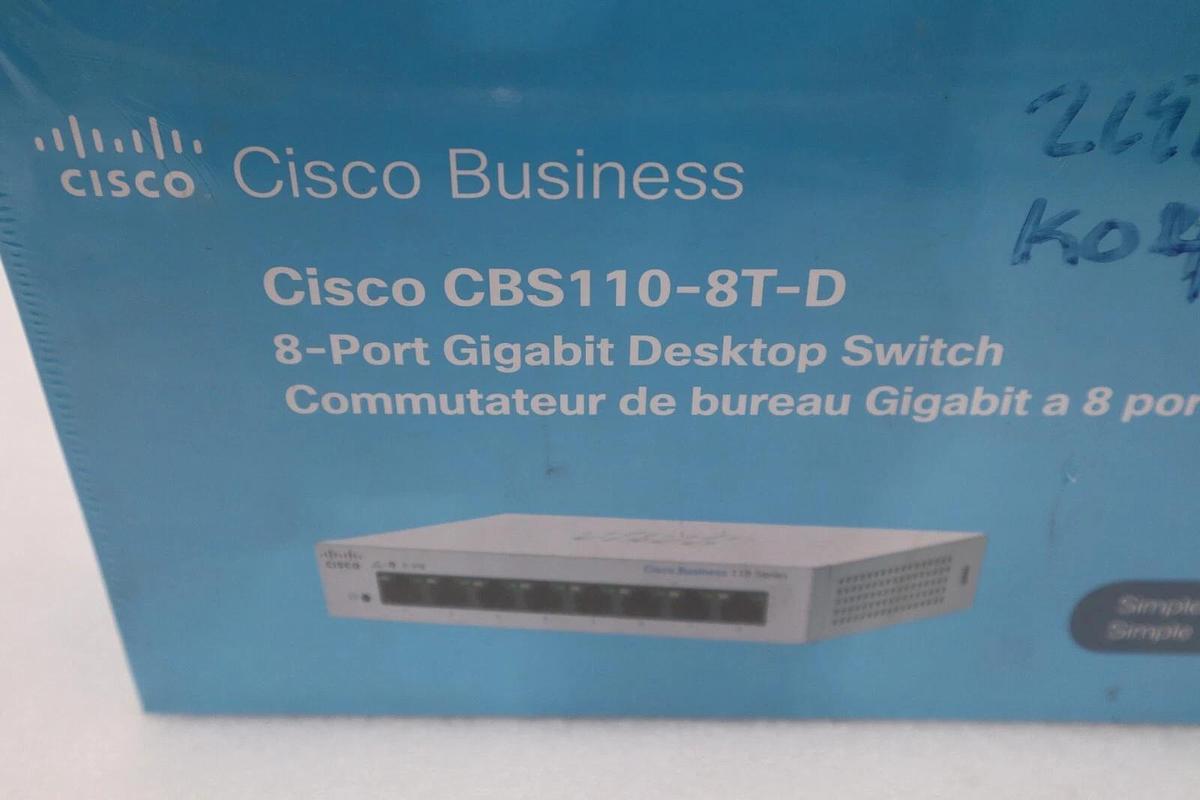 Used NEW Cisco 110 CBS110-8T-D Ethernet Switch 8 Ports - 2 Layer Supported STK H168A