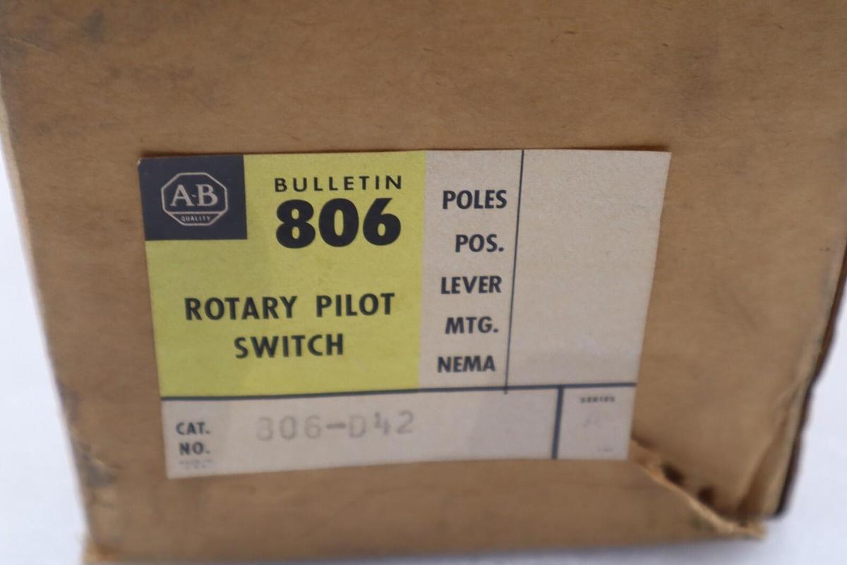 NEW ALLEN BRADLEY 806-D42 DRUM SWITCH REVERSING 4POLE STOCK 5474