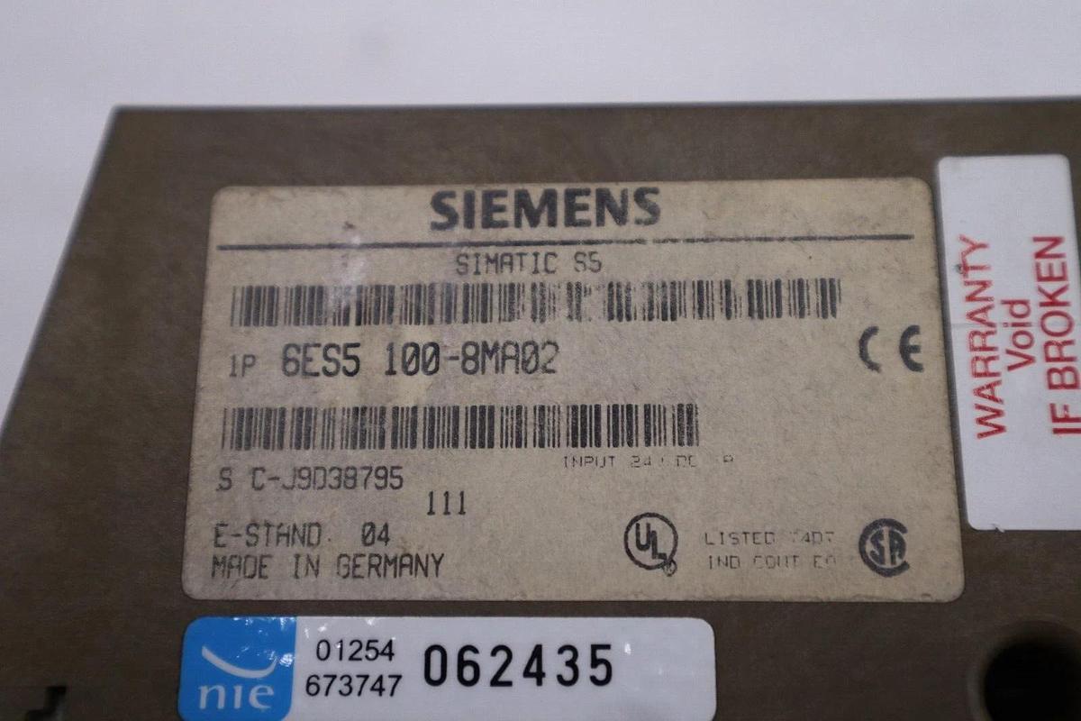 Used Siemens | 6ES5100-8MA02 | CPU100 Processor Module STOCK 5383