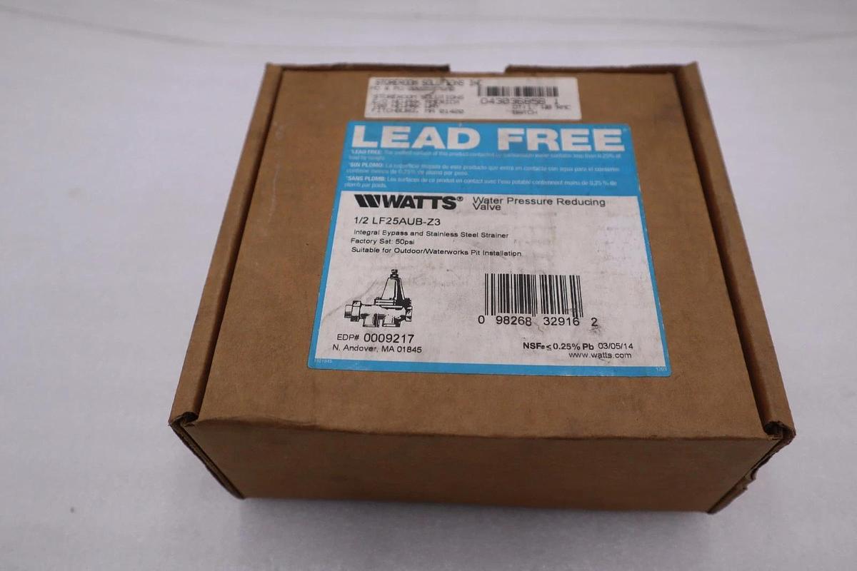 Used Watts 1/2 LF25AUB-Z3 Copper FPT x FPT Pressure Reducing Valve - STOCK GF271A