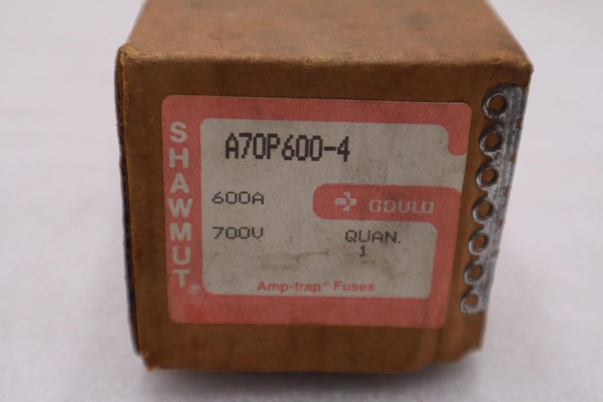 Used NEW OPEN BOX FERRAZ SHAWMUT A70P600-4 FUSE STK GF848