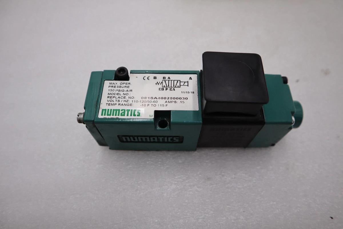 NUMATICS 081SA4002000030 110-120V .15A 150PSI STOCK H1034A
