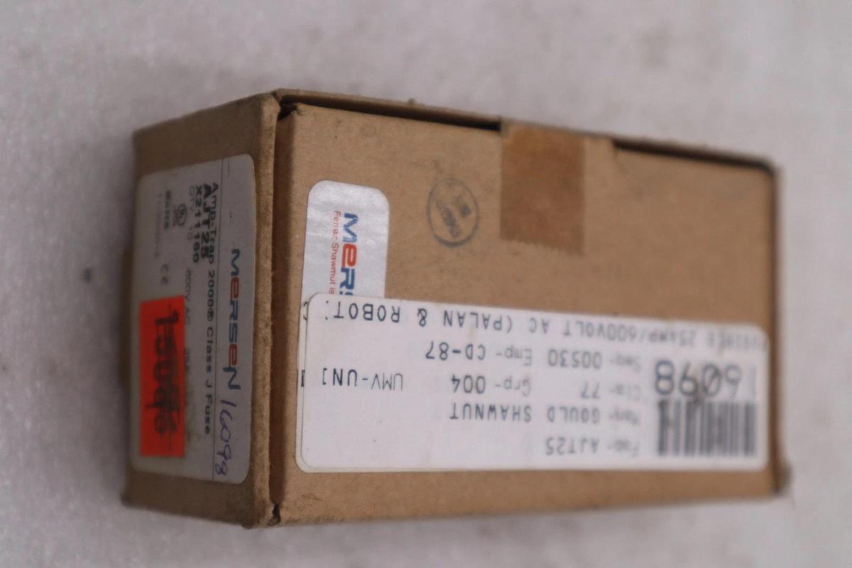 Used New AJT25 AMP-TRAP Class J Fuse 25A 600V (FULL BOX OF 10) STOCK 4894A