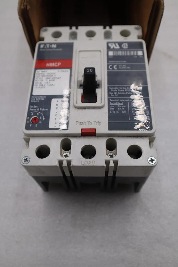 Used Cutler Hammer HMCP030H1C 30 Amp 600 Volt Motor Circuit Protector STOCK 1410CC