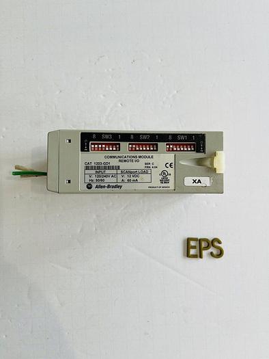 Used ALLEN BRADLEY 1203-GD1 REMOTE I/O COMMUNICATIONS MODULE SER C FRN 4.04 #K-1358