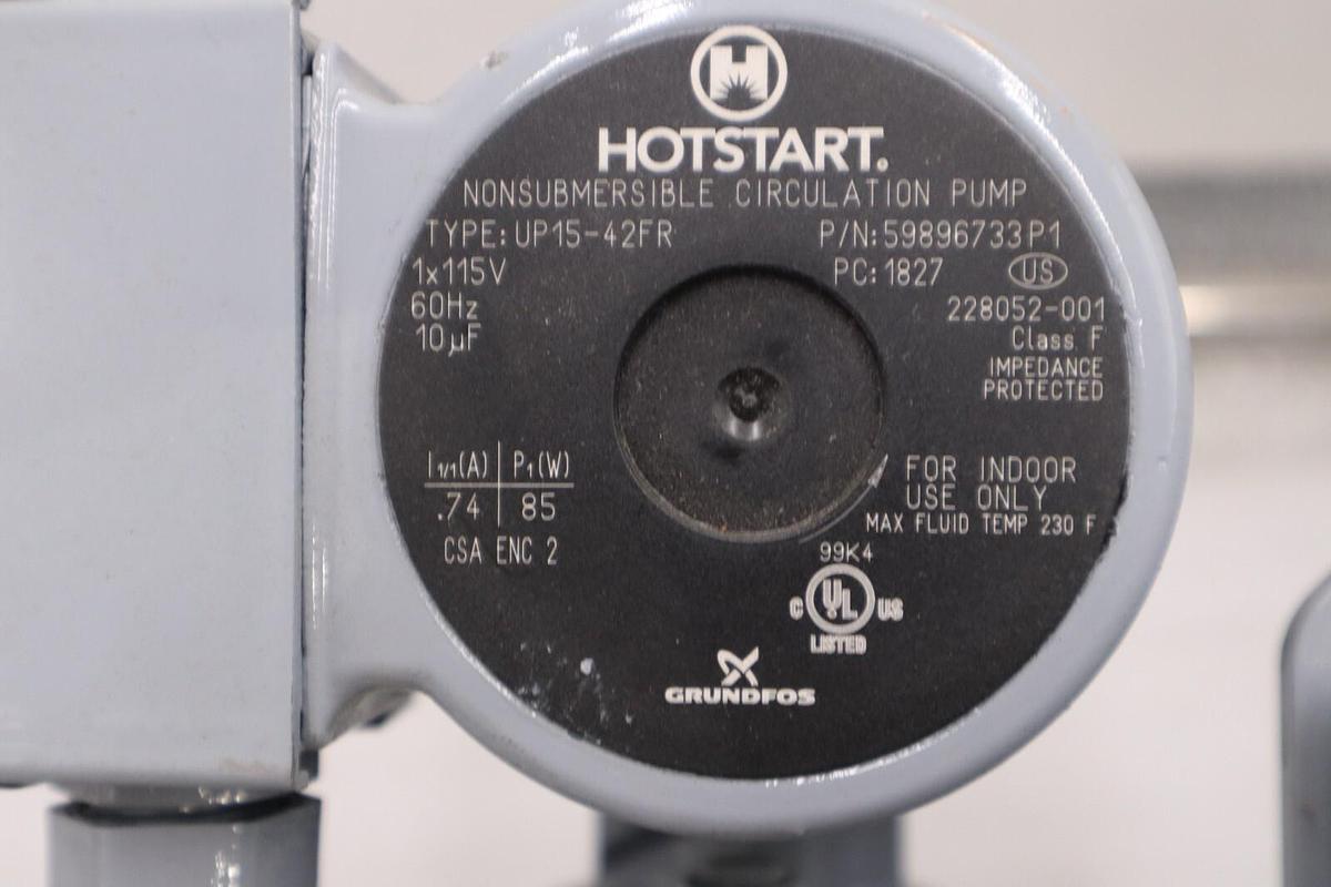 Used HOTSTART HOTFLOW SUA87538 Hot Flow Engine Block Heater & Pump NEW STOCK H759