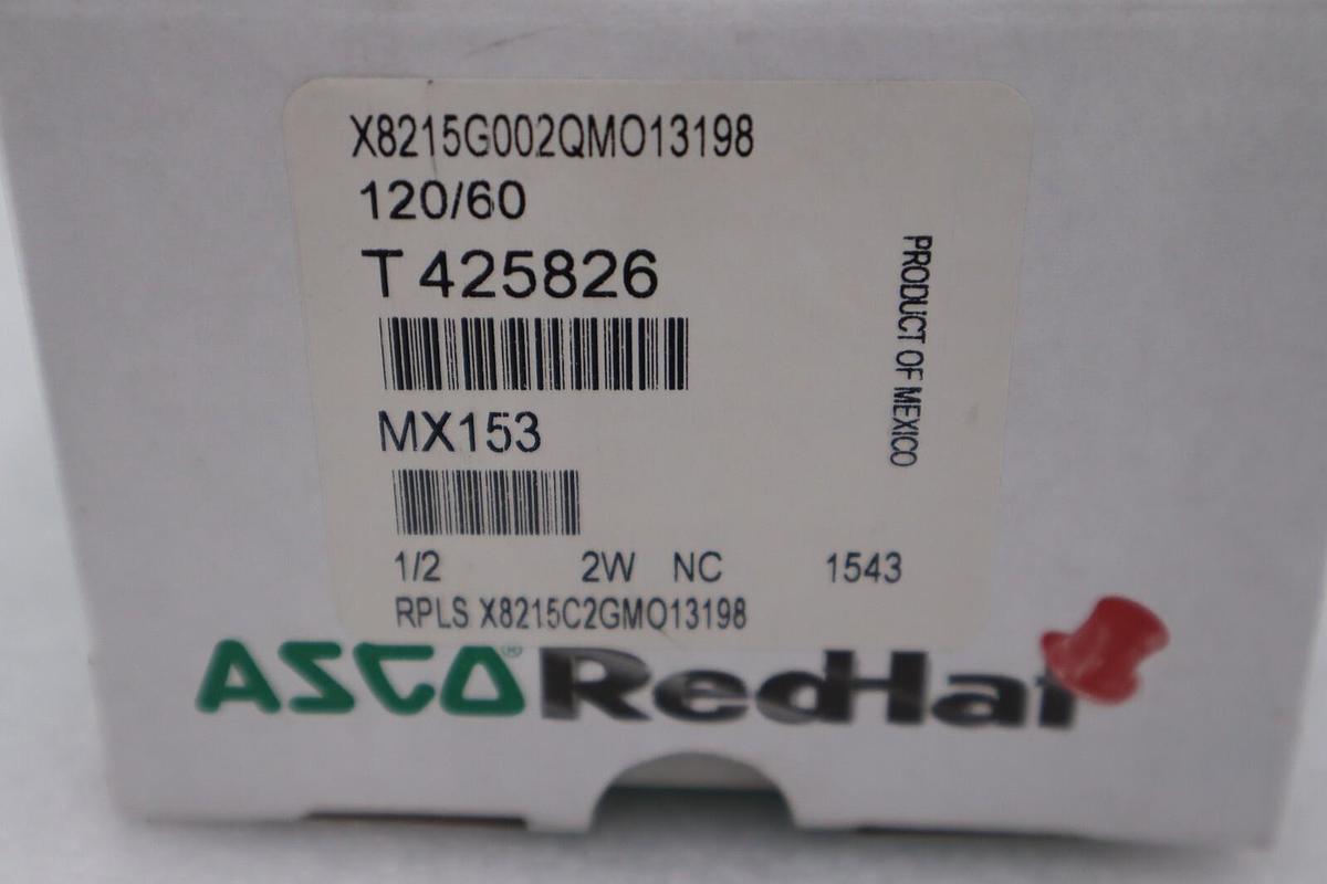 NEW IN BOX ASCO Valve X8215G002QMO13198 1/2" 110/120V STOCK G539