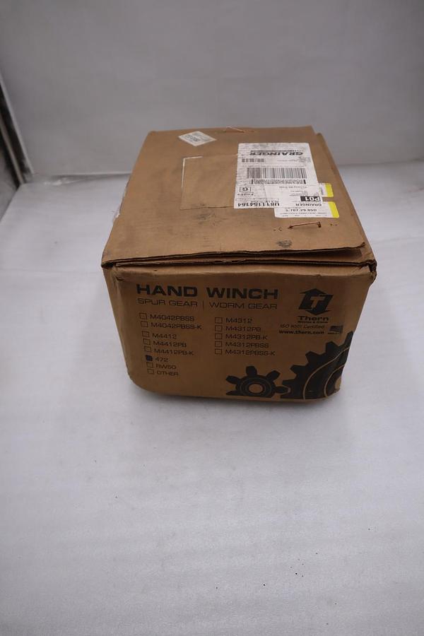Thern 472 Hand Winch, Worm Gear, 2000 Lb. (SEVEN AVAILABLE) NEW IN BOX #GF-223
